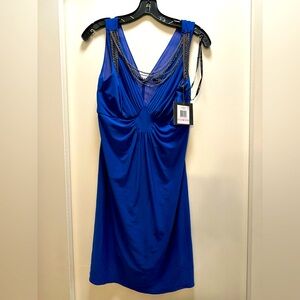 Marc New York by Andrew Marc sexy flattering blue dress sz 6 NWT